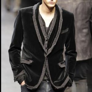 Dolce & Gabana Mens Martini Fit Velour Tuxedo Blazer Jacket Size US 42 EU 52